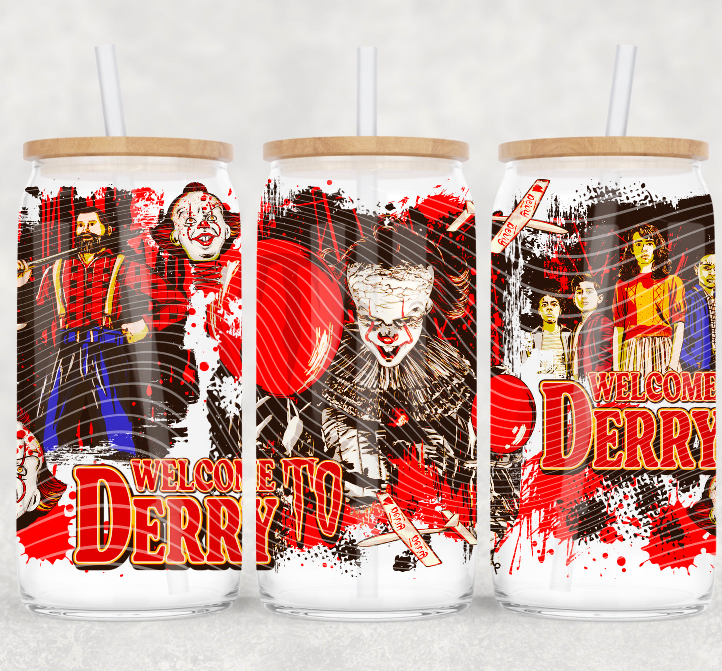 Welcome To Derry 16 oz Glass Wraps