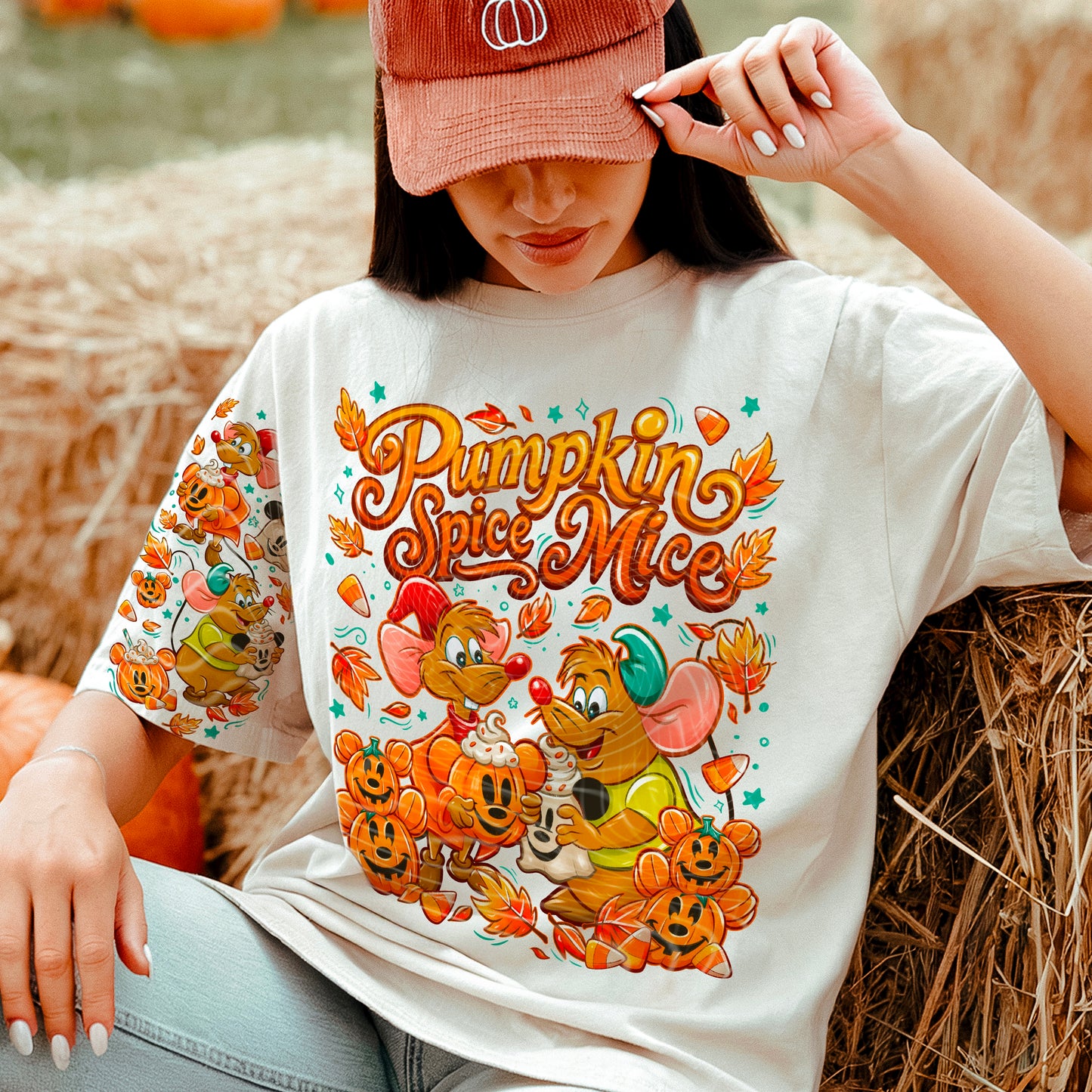 Pumpkin Spice Mice DTF Prints