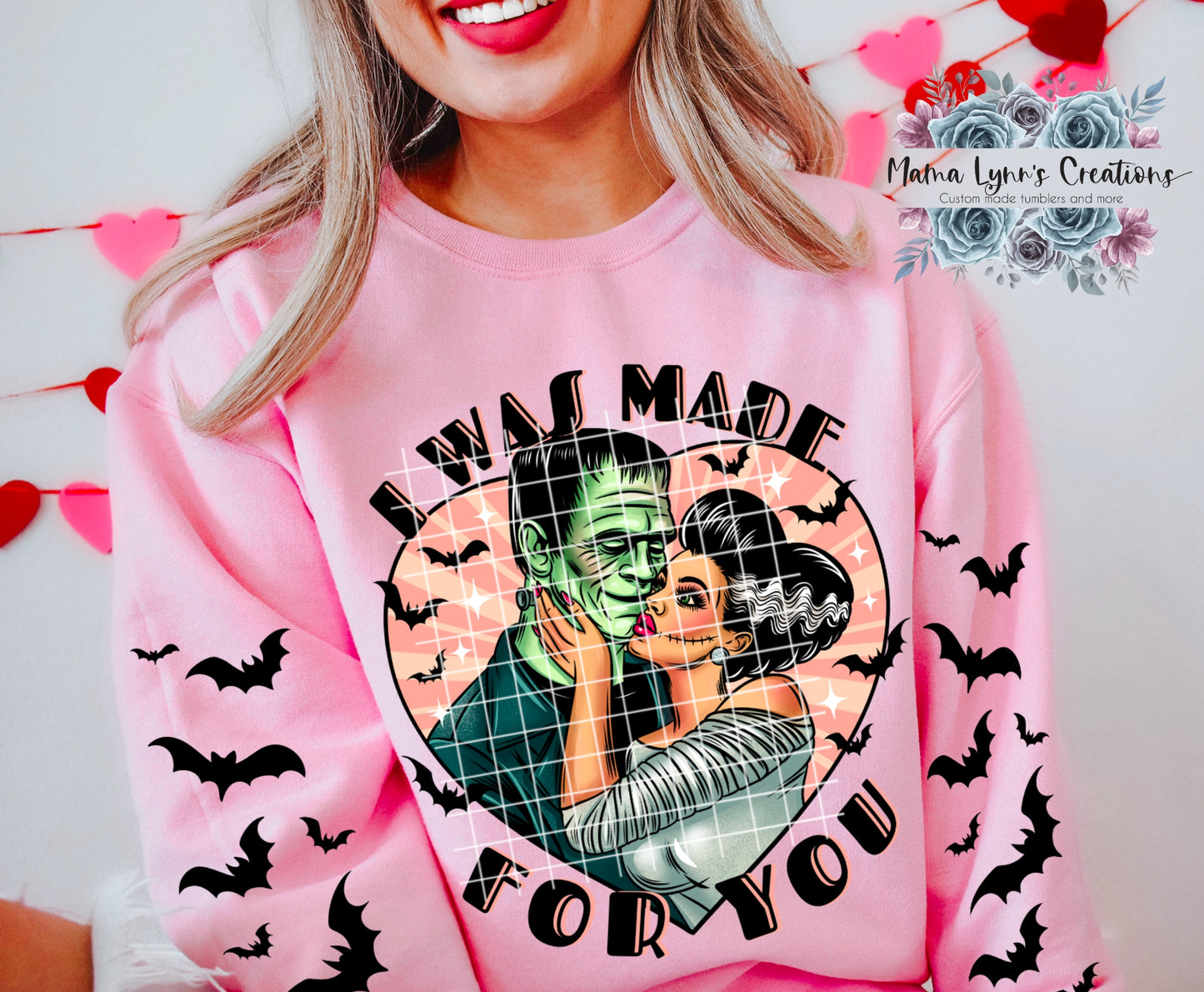 I was Made For You Goth Valentine DTF Print