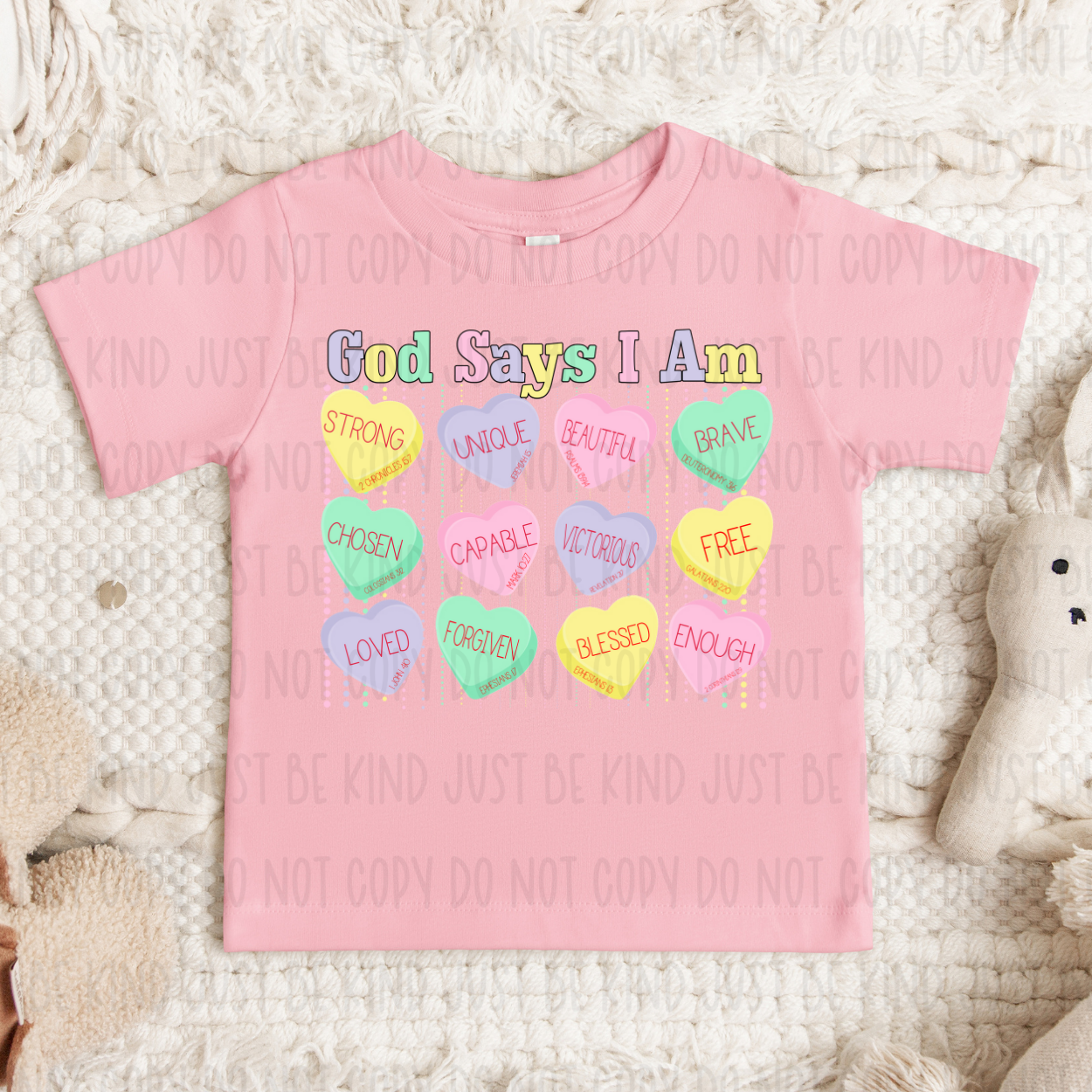 God Says I Am Strong, Unique, Brave DTF Print