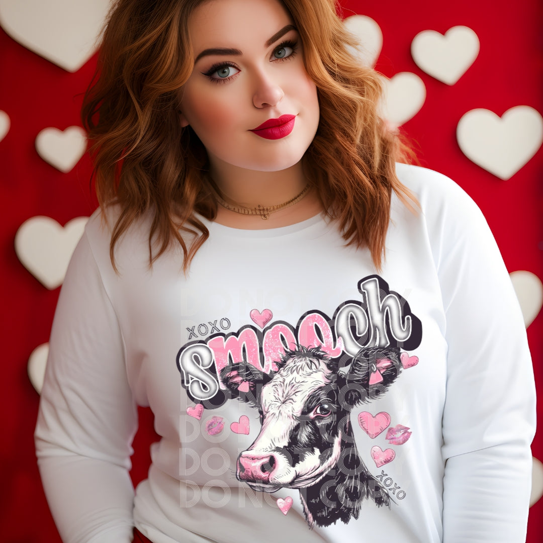 Xoxo Smooch Cow DTF Print