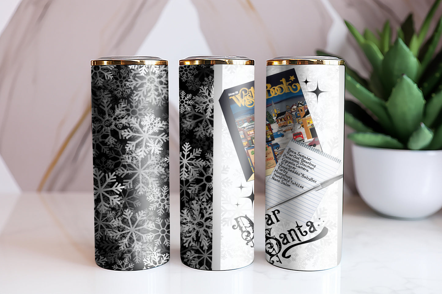 Dear Santa Wish Book Tumbler Wrap