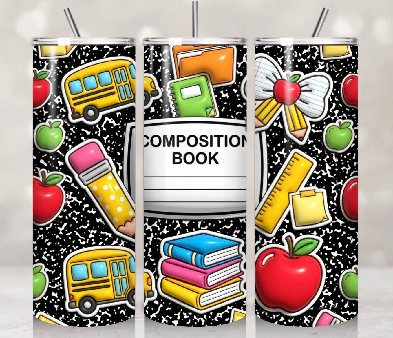 Composition Book Tumbler Wrap