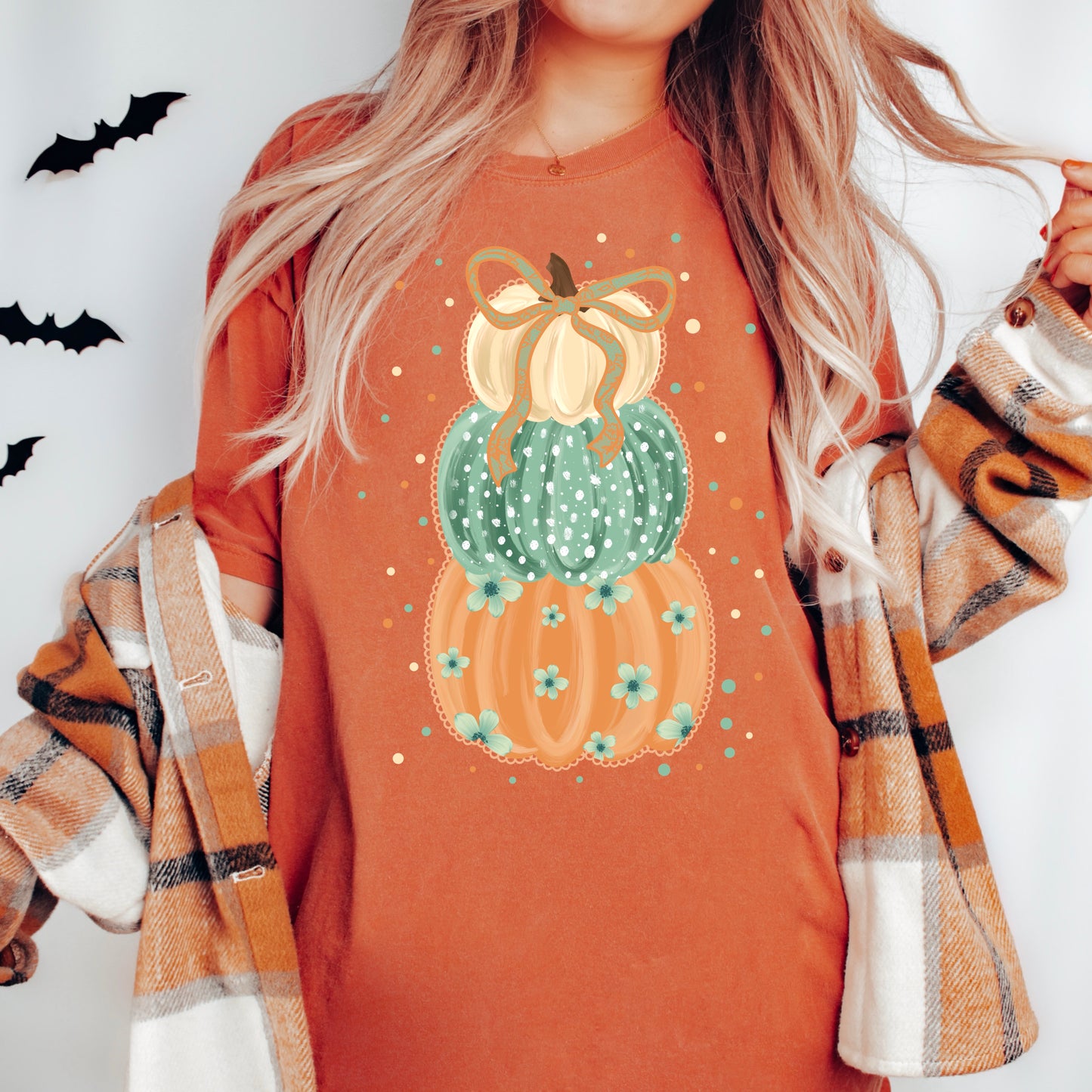 Stacked Pumpkins DTF Print