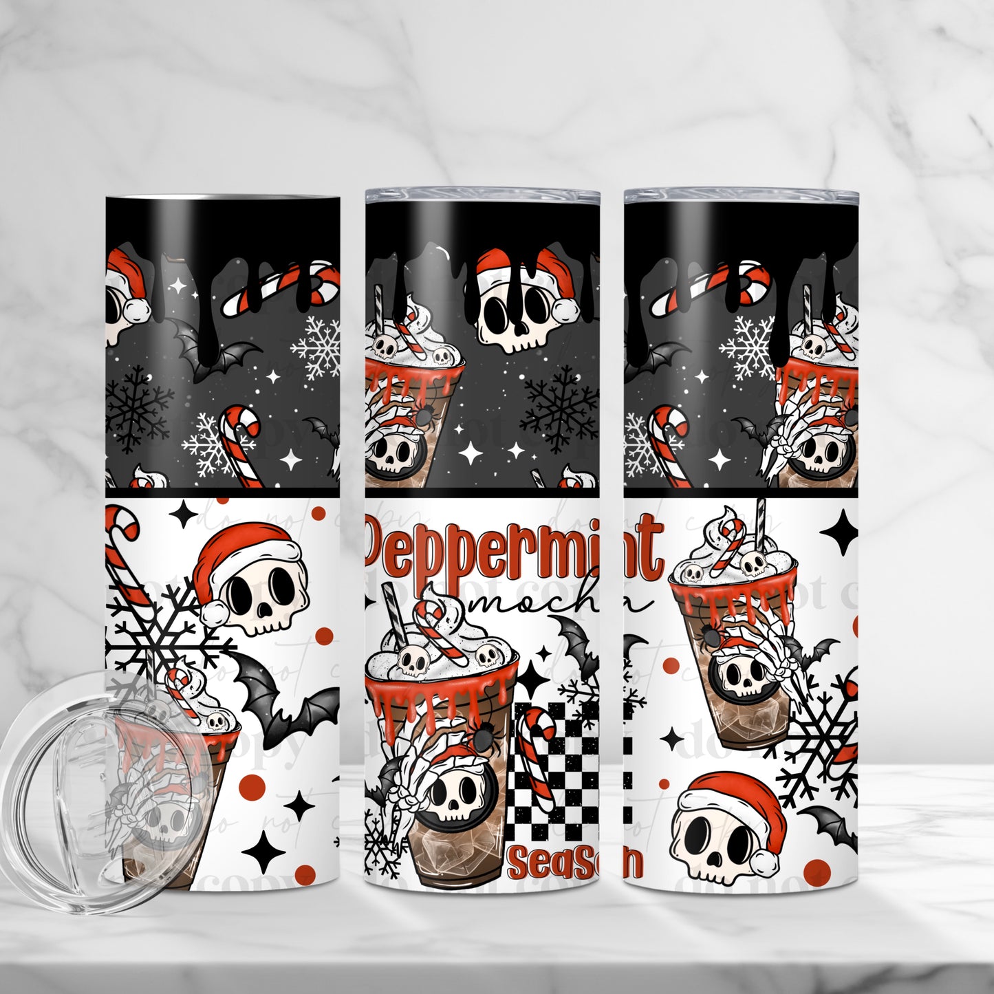 Peppermint Mocha Season Tumbler Wrap