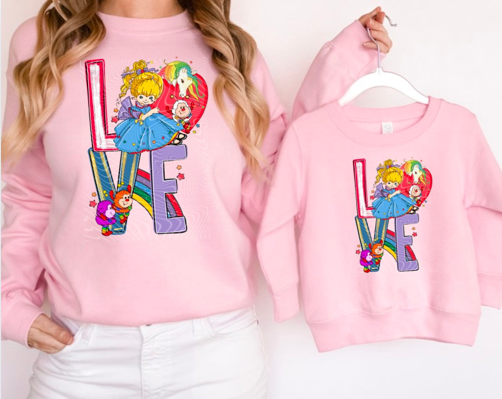 Rainbow Love DTF Print