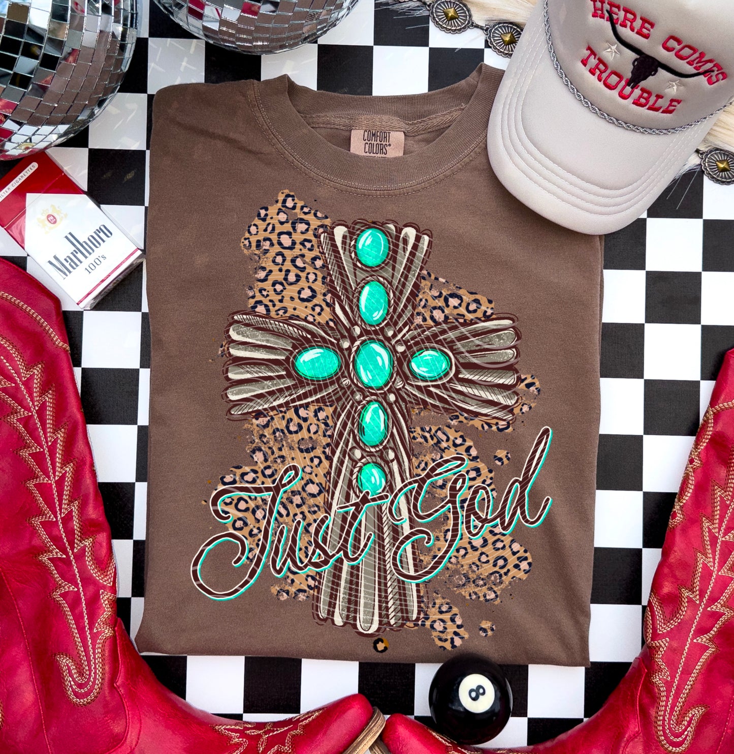 Just God (Leopard Design) DTF Print