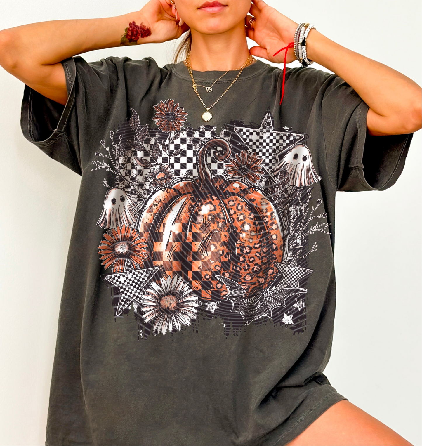 Floral Pumpkin DTF Prints