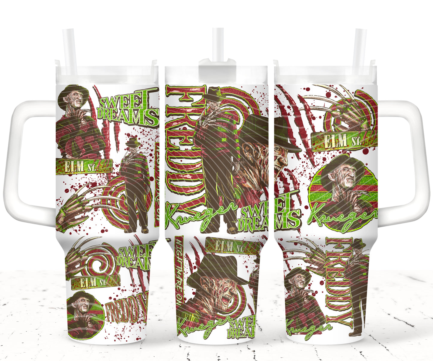 Nightmare Elm Street 40 oz Tumbler Prints