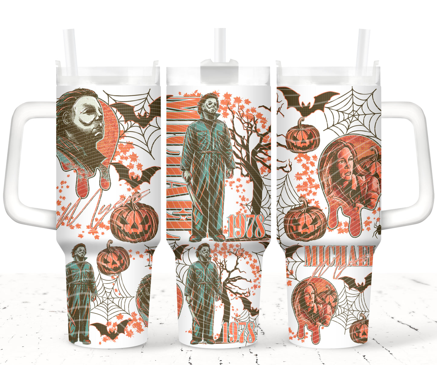 Horror Vintage Michael 40 oz Tumbler Prints