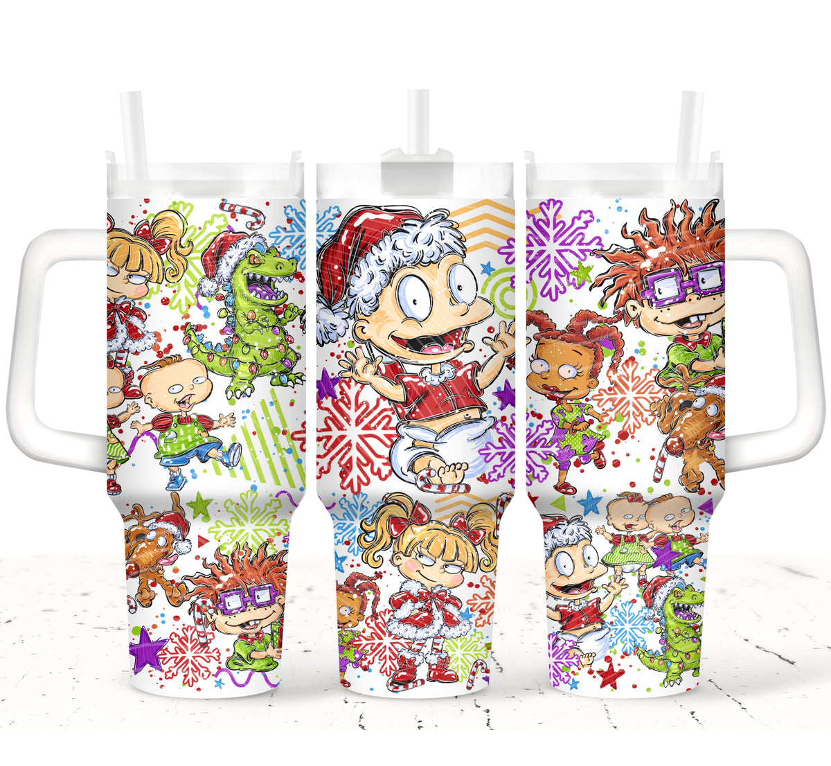 Rugrats 90’s Christmas 40 oz Tumbler Prints