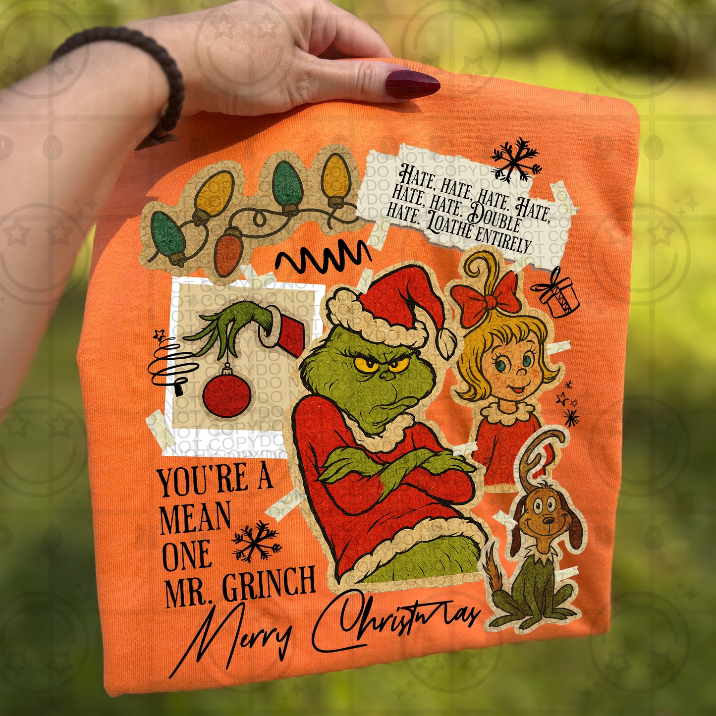 Vintage Grinch Movie Collage DTF Prints