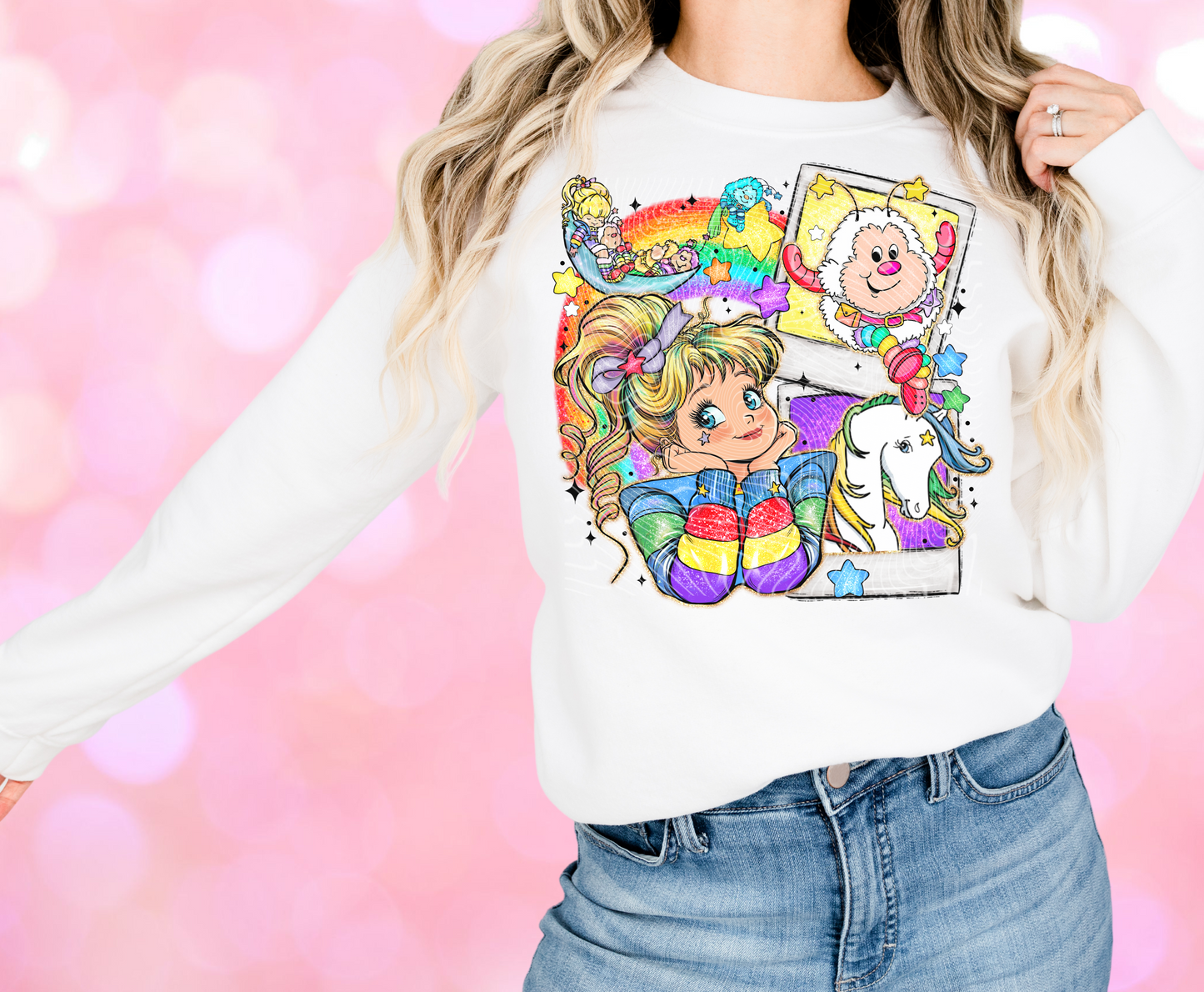 Brite Rainbow Polaroid DTF Print