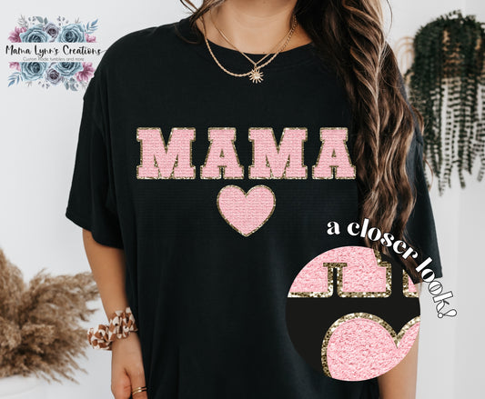 Mama Faux Chenille Patch HTV
