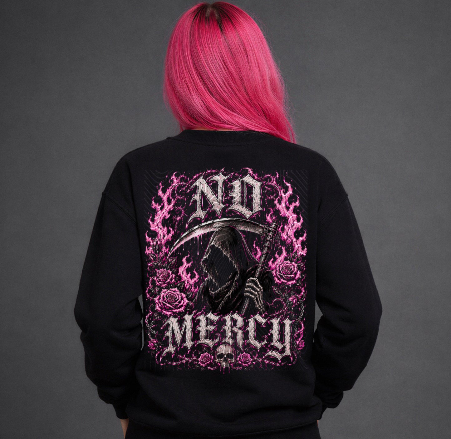 No Mercy (Halftone For Black Fabric Only) DTF Print