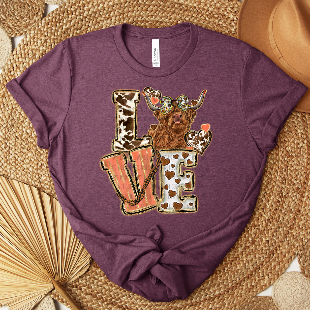 LOVE Highland DTF Print