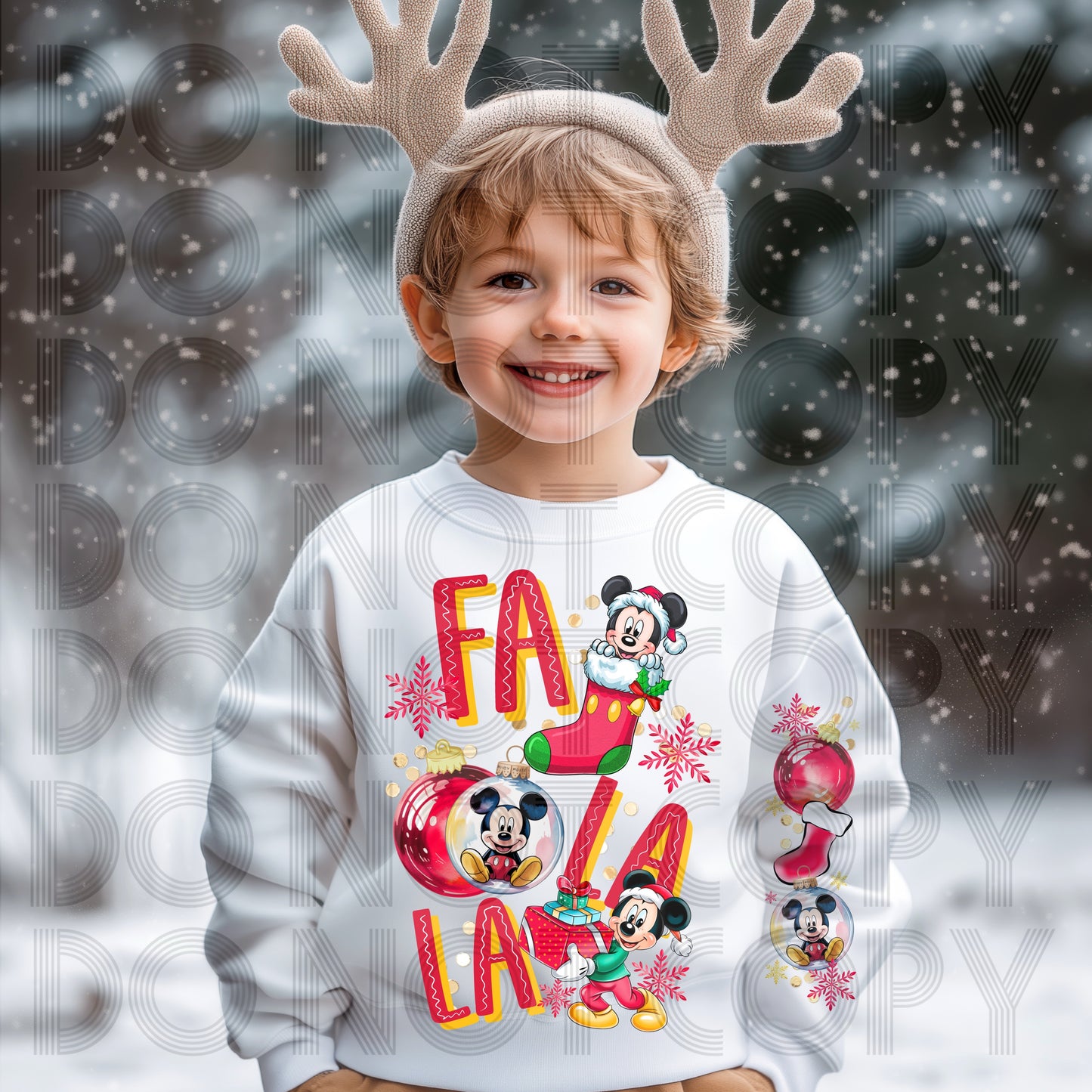 Fa La La Boy Mouse DTF Prints