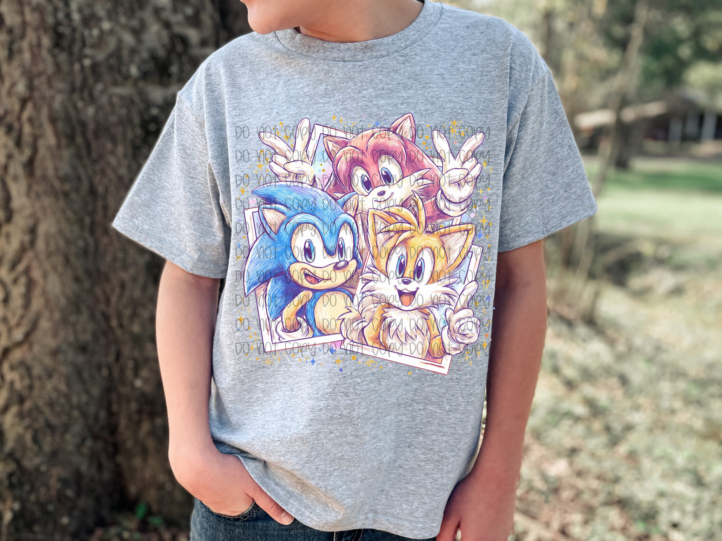 Sonic Polaroid DTF Prints
