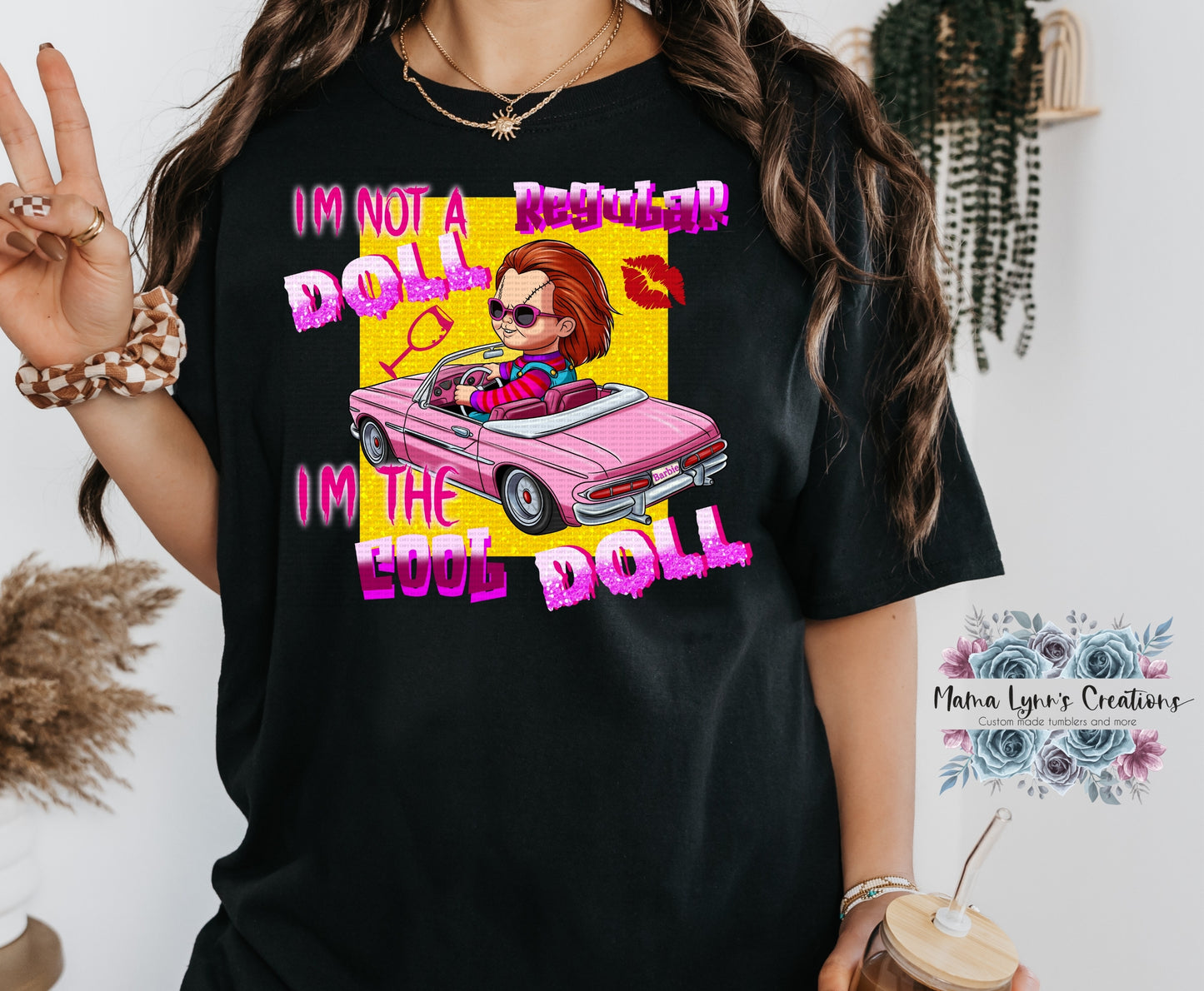 Im The Cool Doll Pink Horror DTF Print