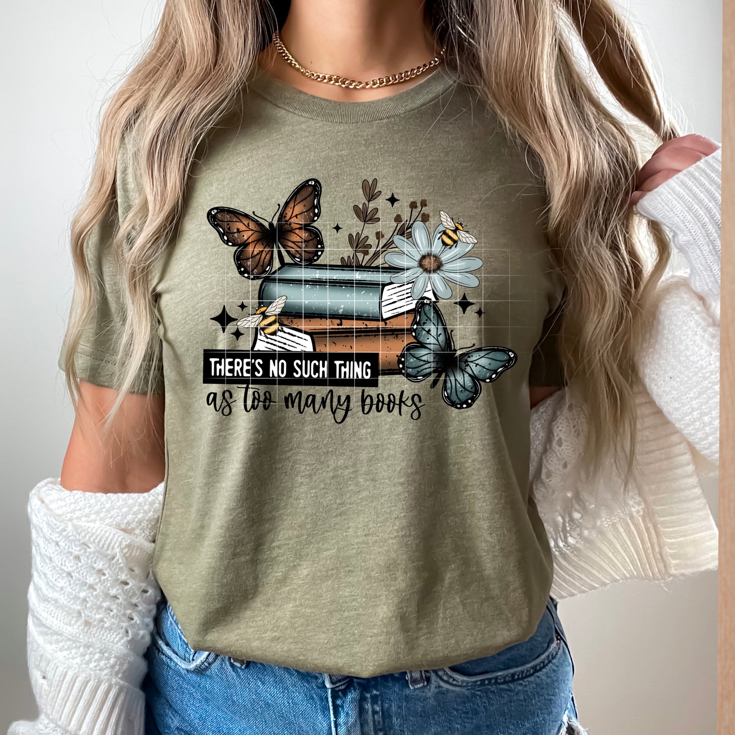 There’s No Such Thing As Too Many Books DTF Print