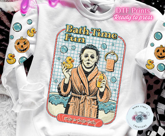 Horror Bath Time Fun DTF Print