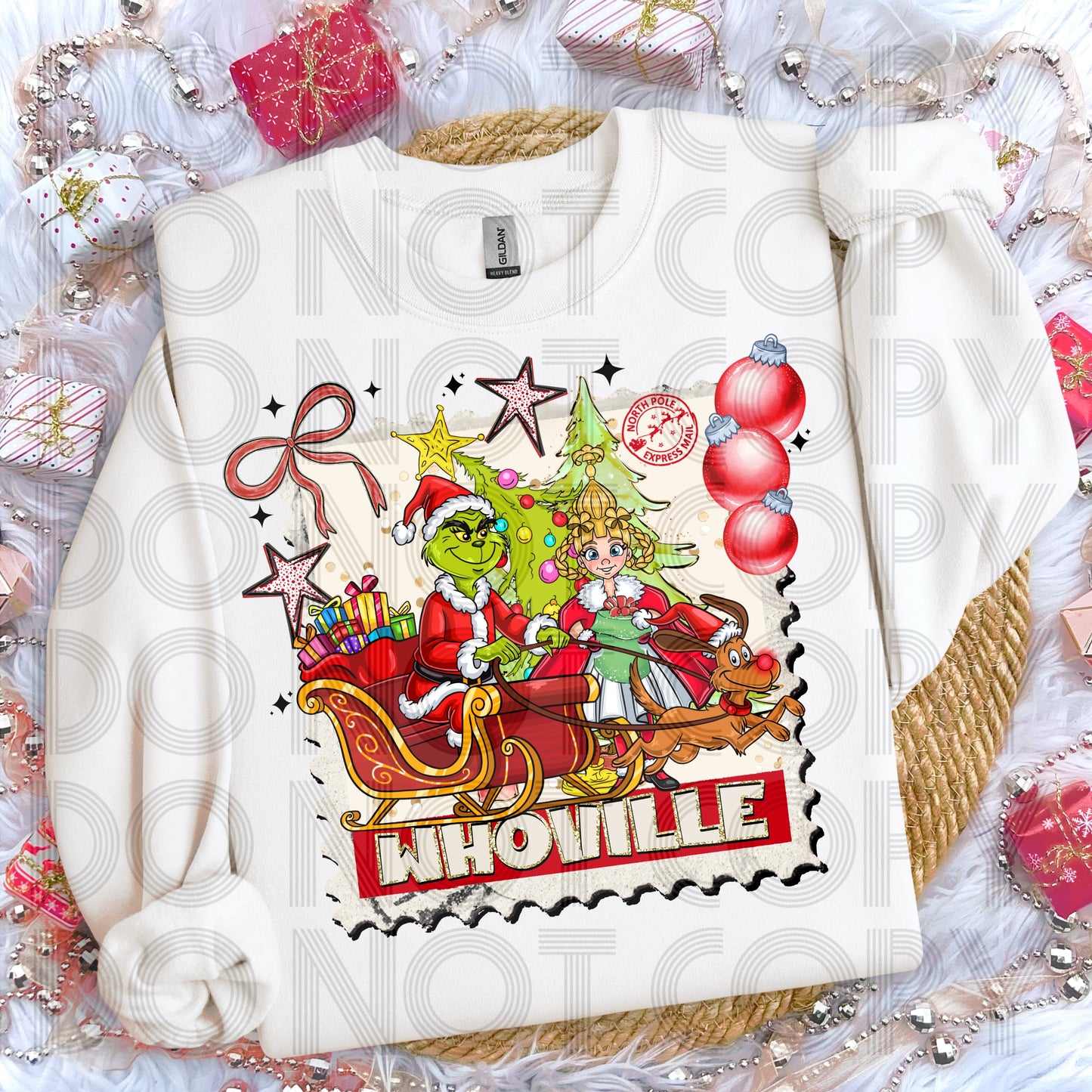 Whoville Sledding DTF Print