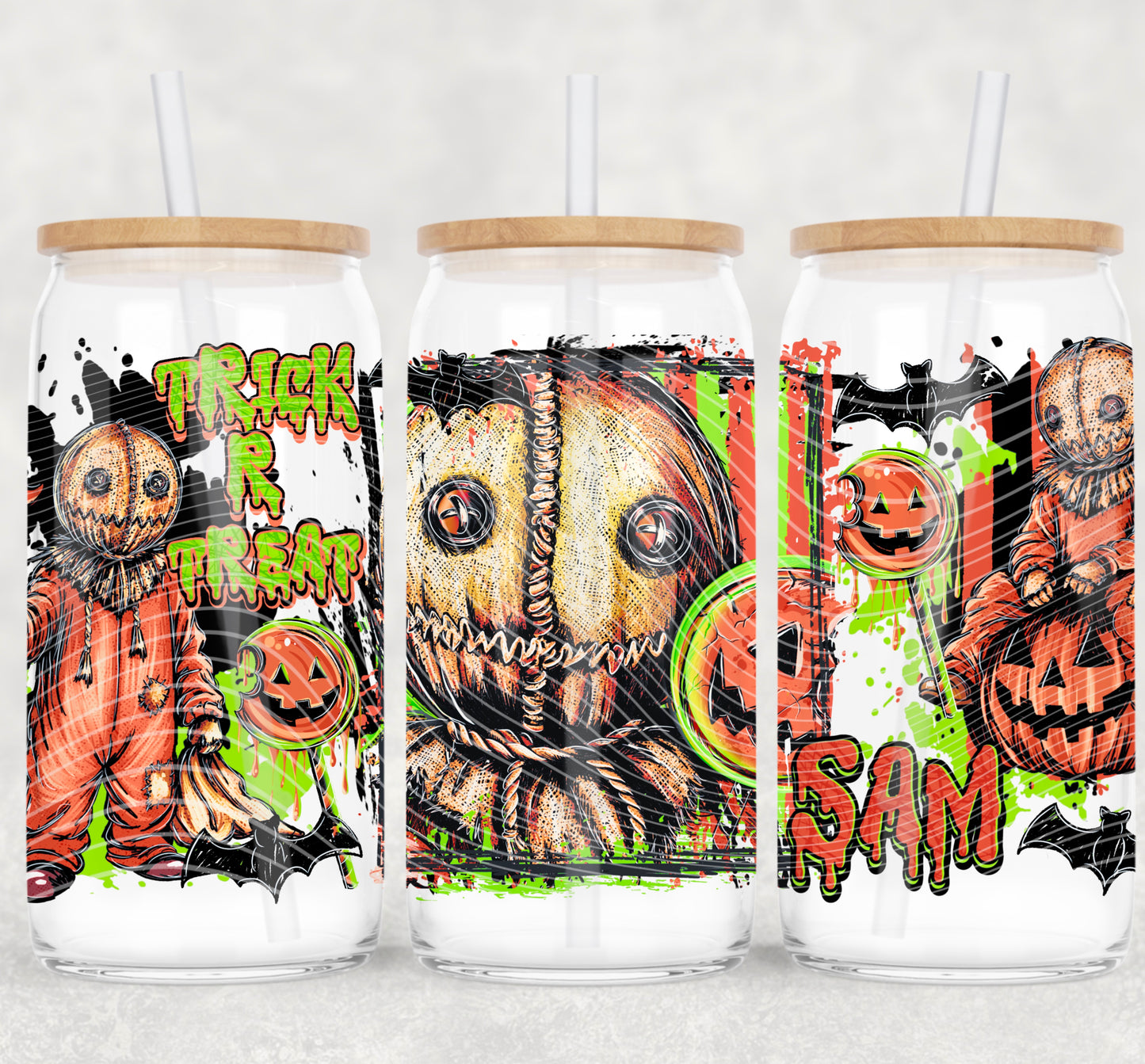 Horror Sam 16 oz Glass Wrap