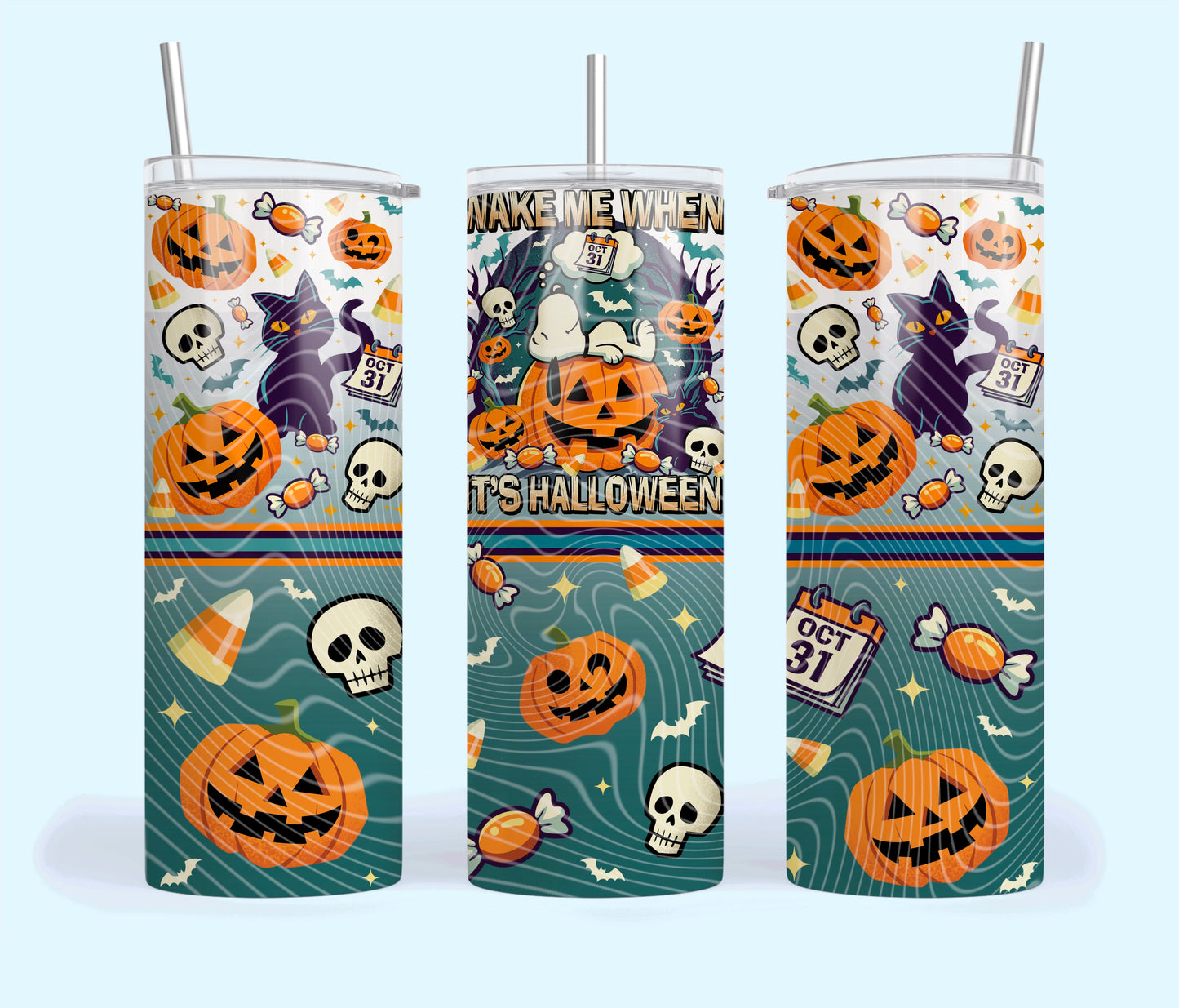 Wake Me When It’s Halloween Tumbler Wrap