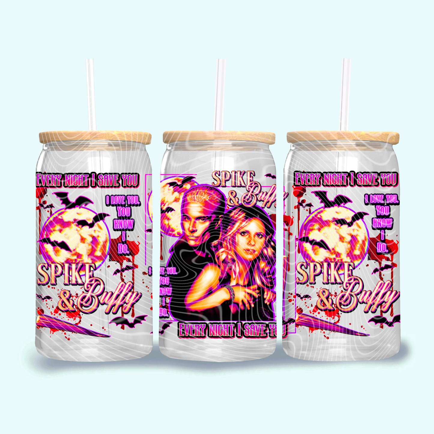 Spuffy 16 oz Glass Can Wraps