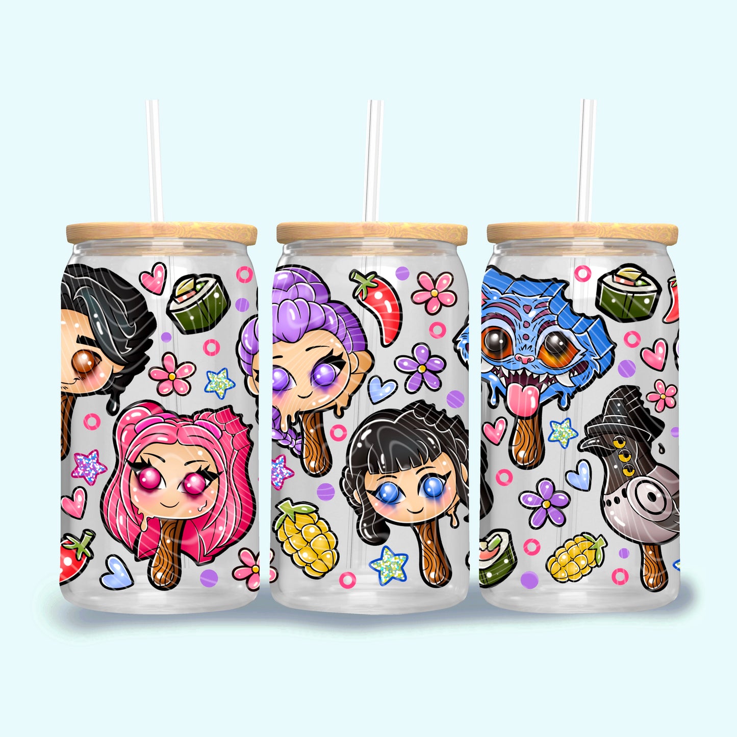 K-Pop Ice Cream 16 oz Glass Wrap
