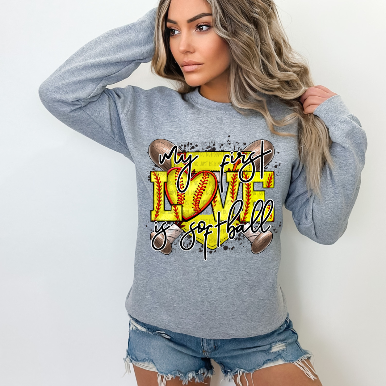 My First Love Is Softball DTF Print