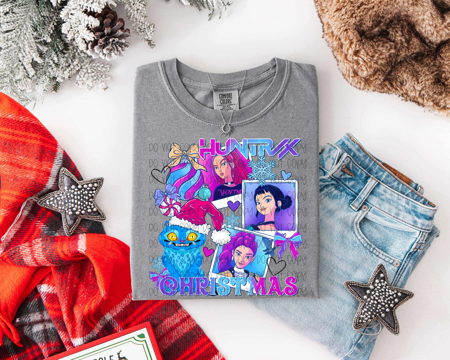 Huntrix Christmas Polaroid DTF Print