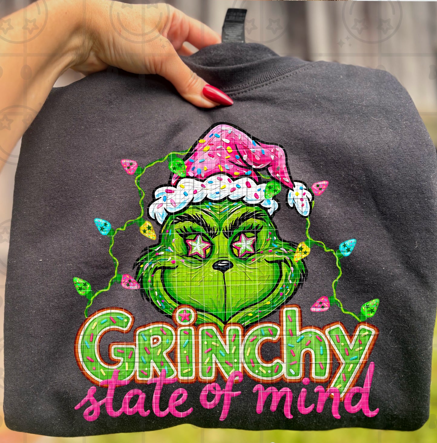 Grinchy State Of Mind (Realistic Paint) DTF Prints