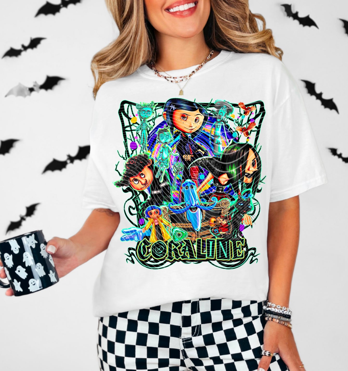 Coral Button DTF Prints