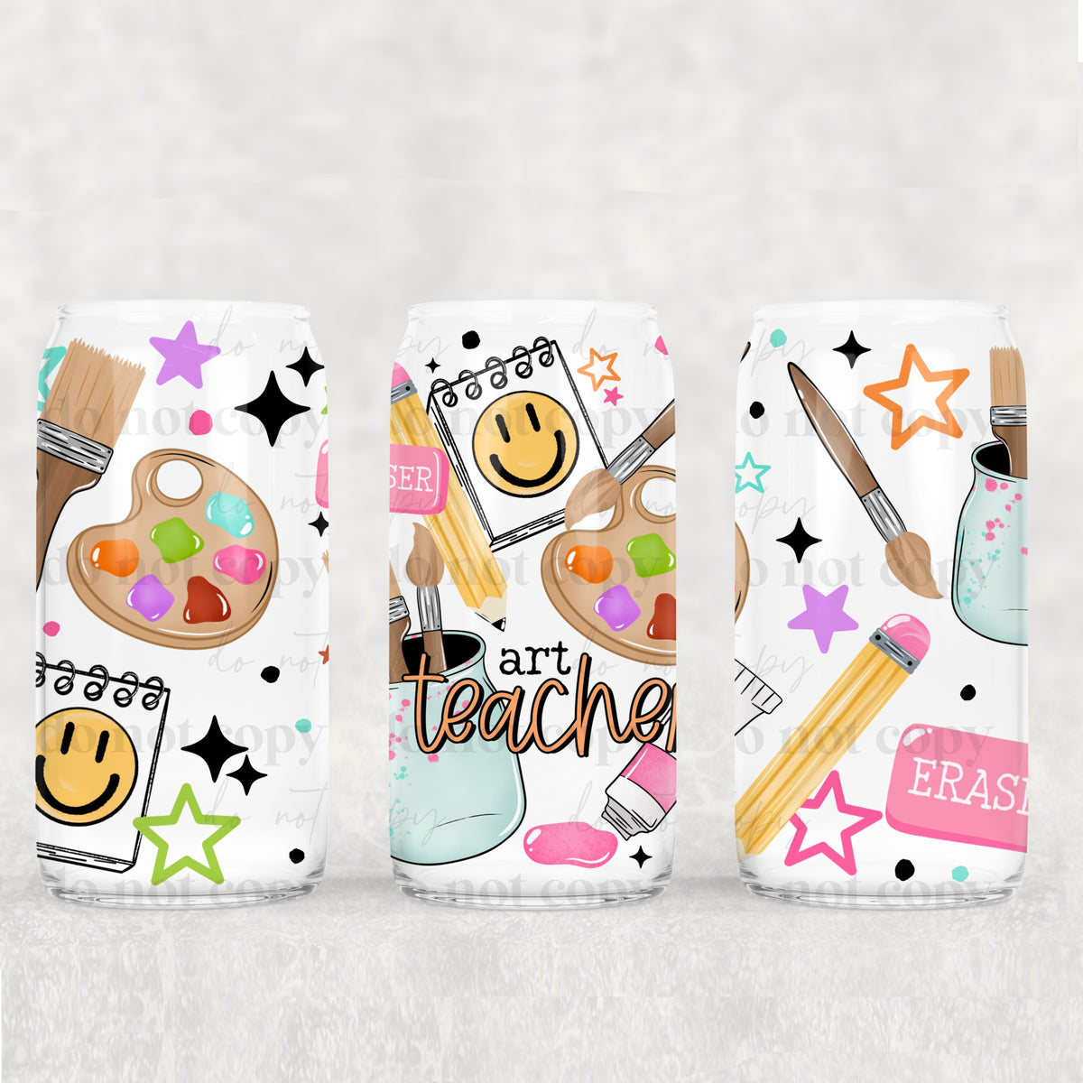Art Teacher 16 oz Glass Wrap