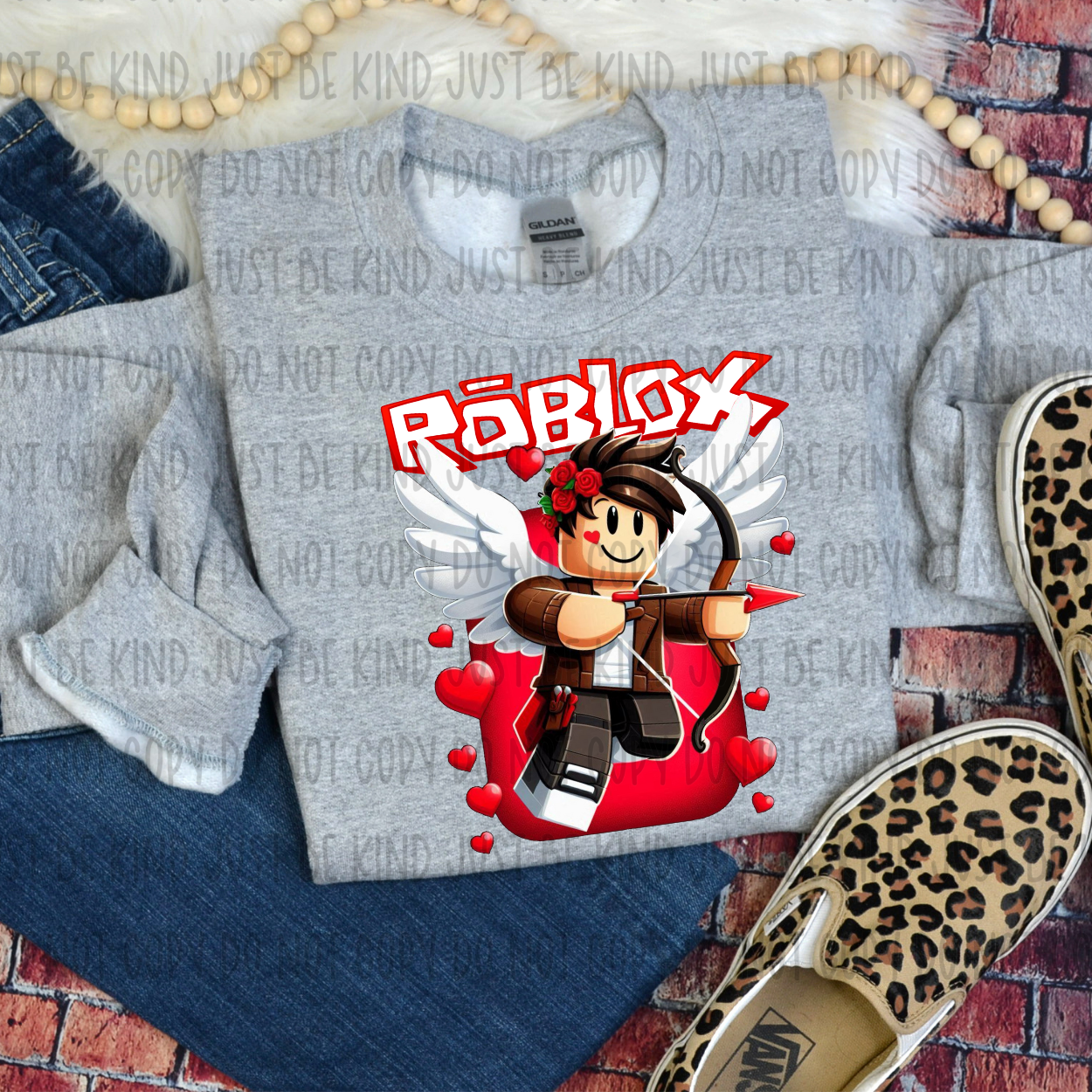 Valentine Roblox DTF Print