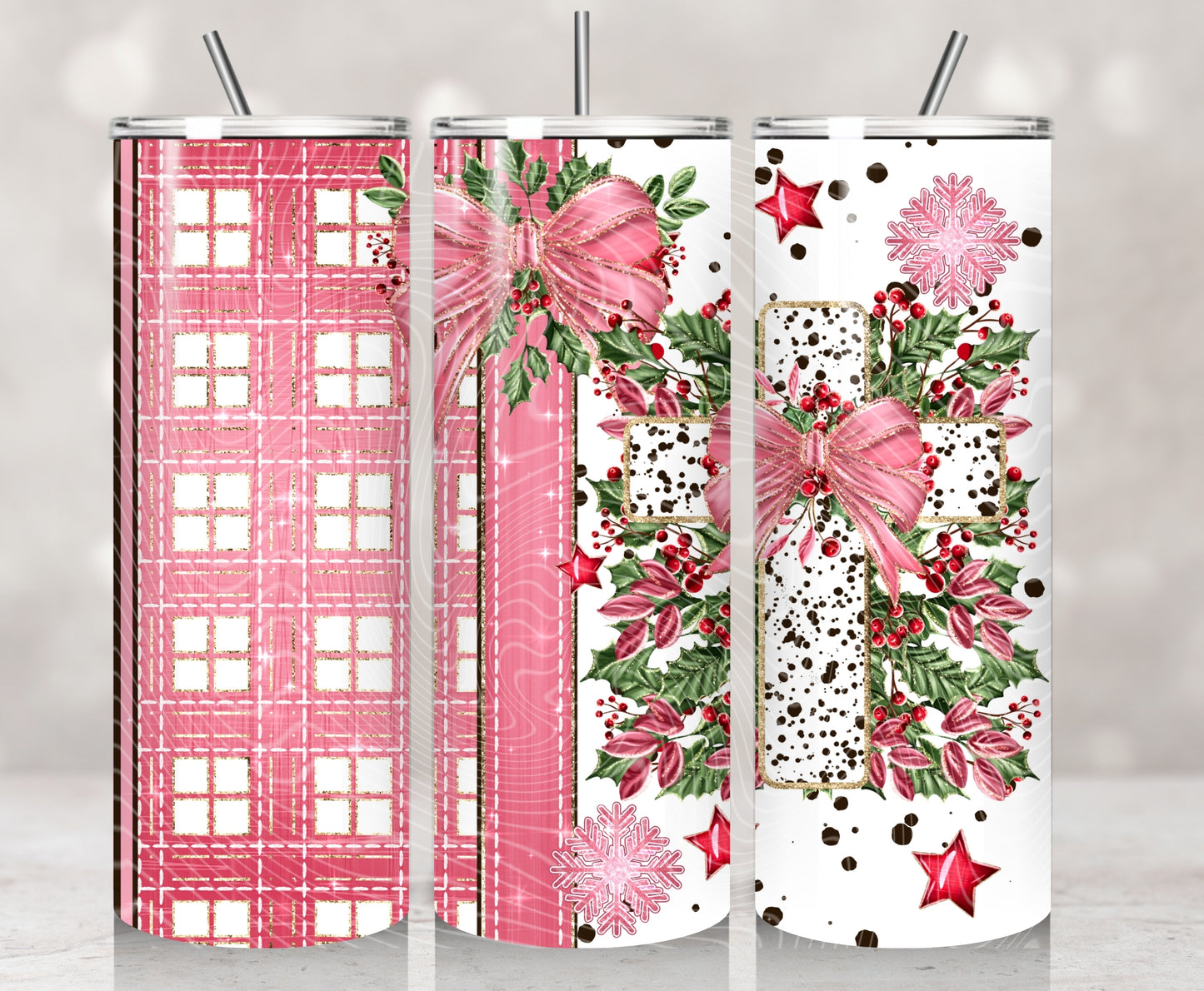 Pink Christmas Cross