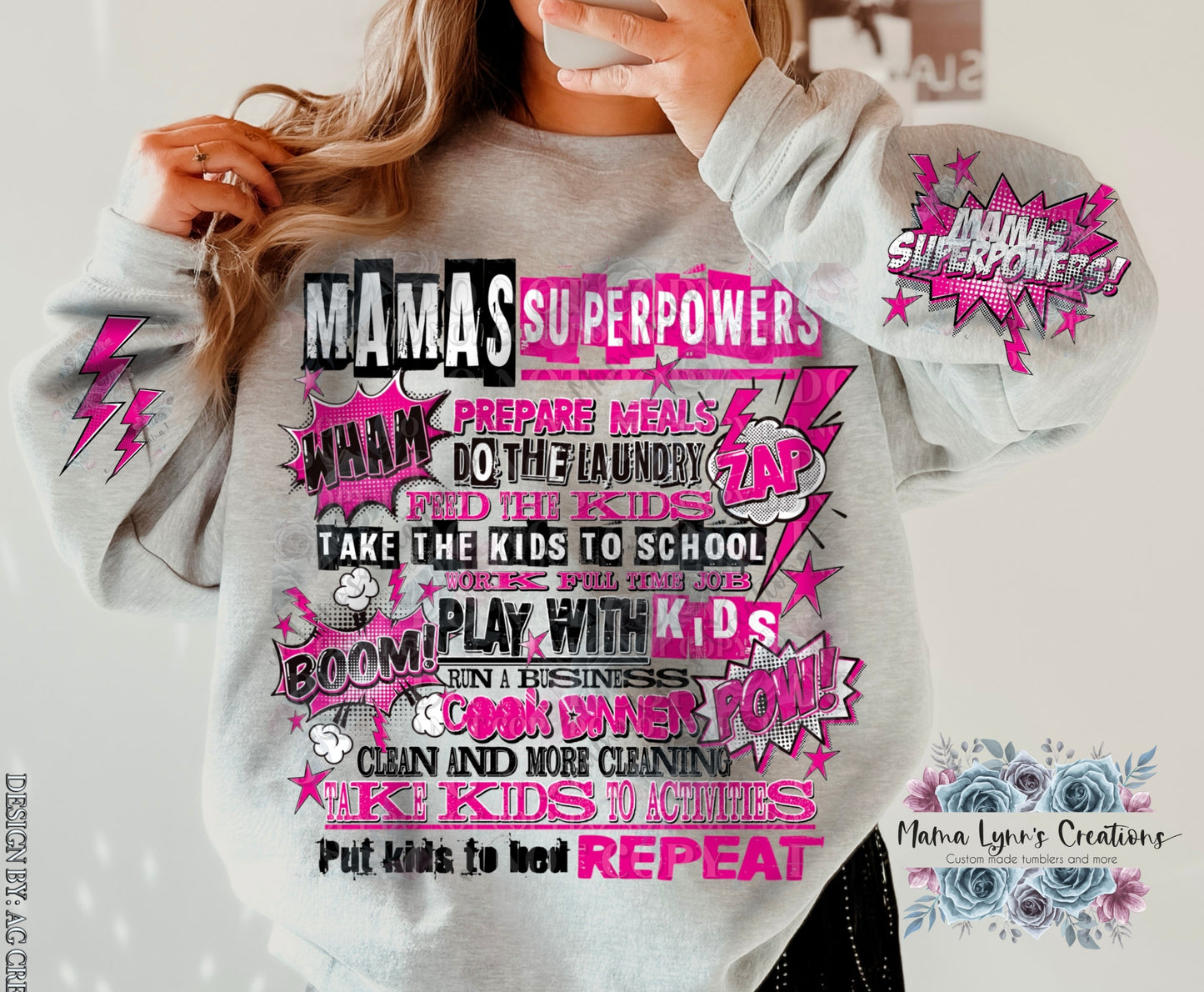 Mama's Superpowers DTF Print