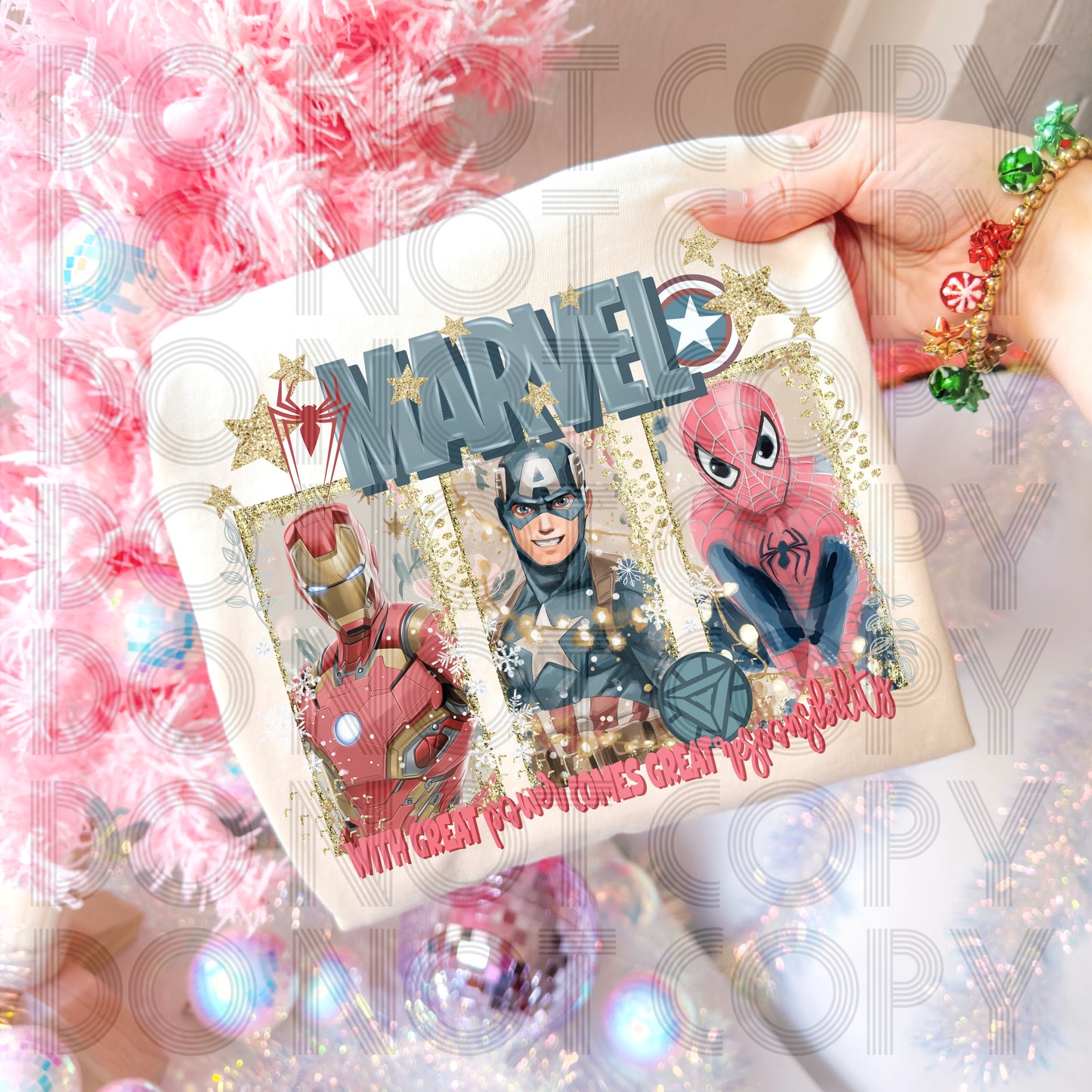 Superhero Christmas DTF Print