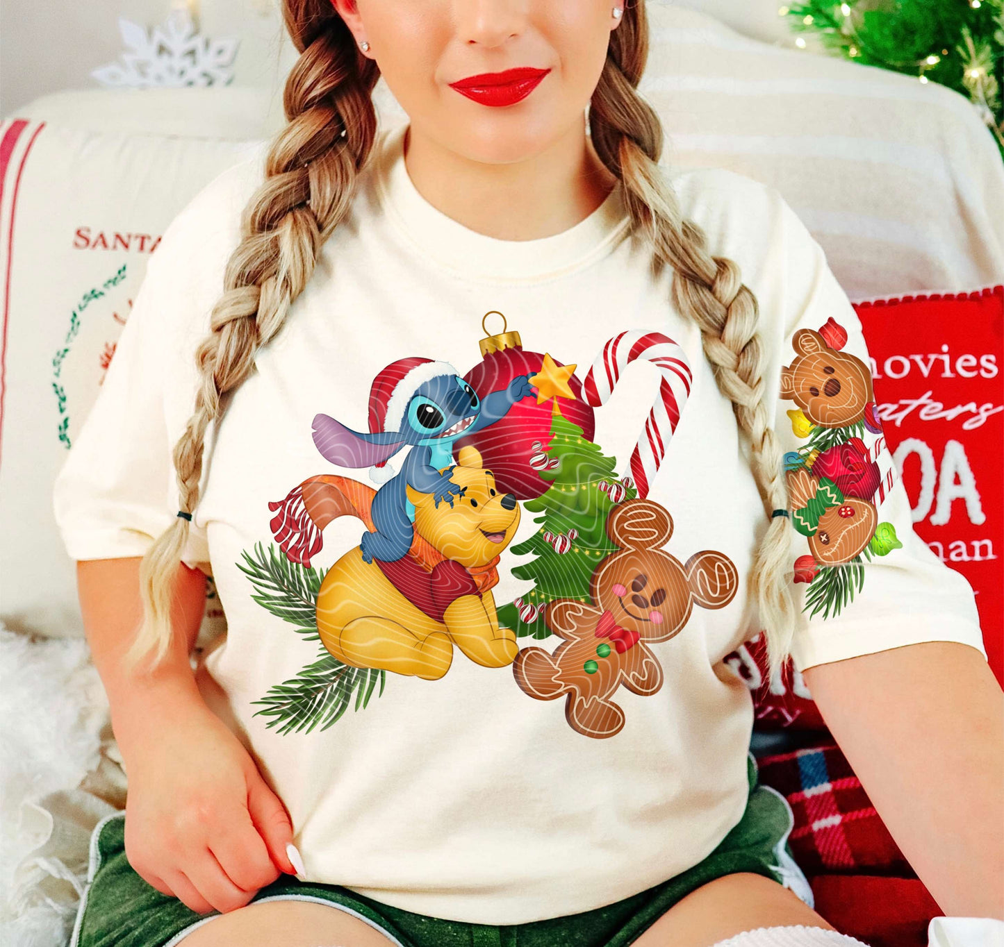 Christmas Star On The Tree Pals DTF Print