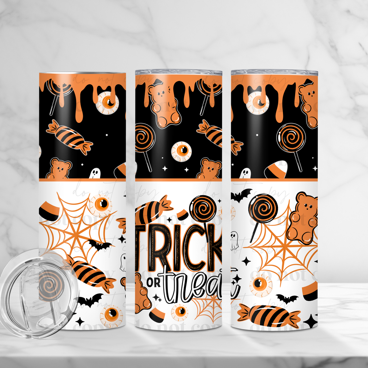 Trick Or Treat Candy Tumbler Wrap
