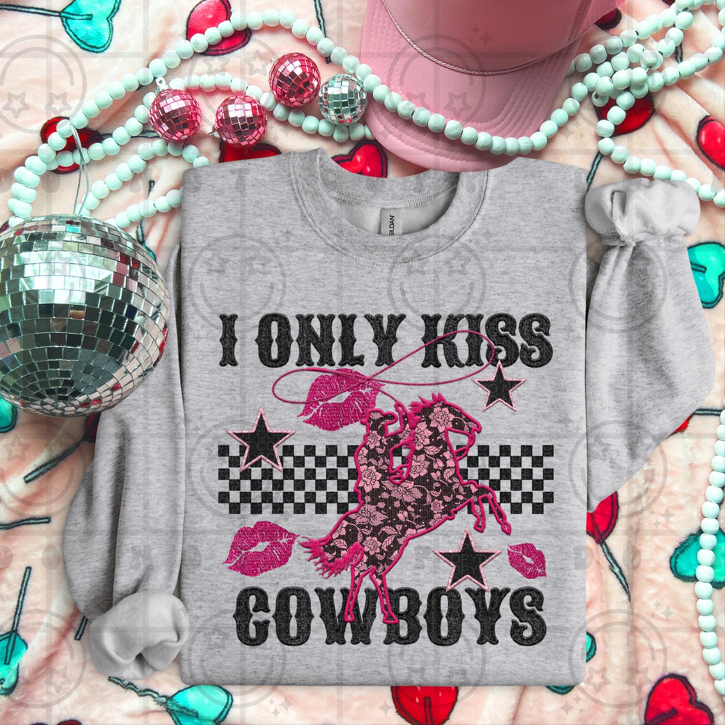 I Only Kiss Cowboys DTF Print