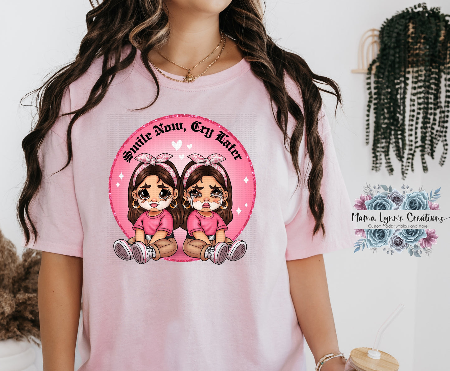 Pink Smile Now Cry Later DTF