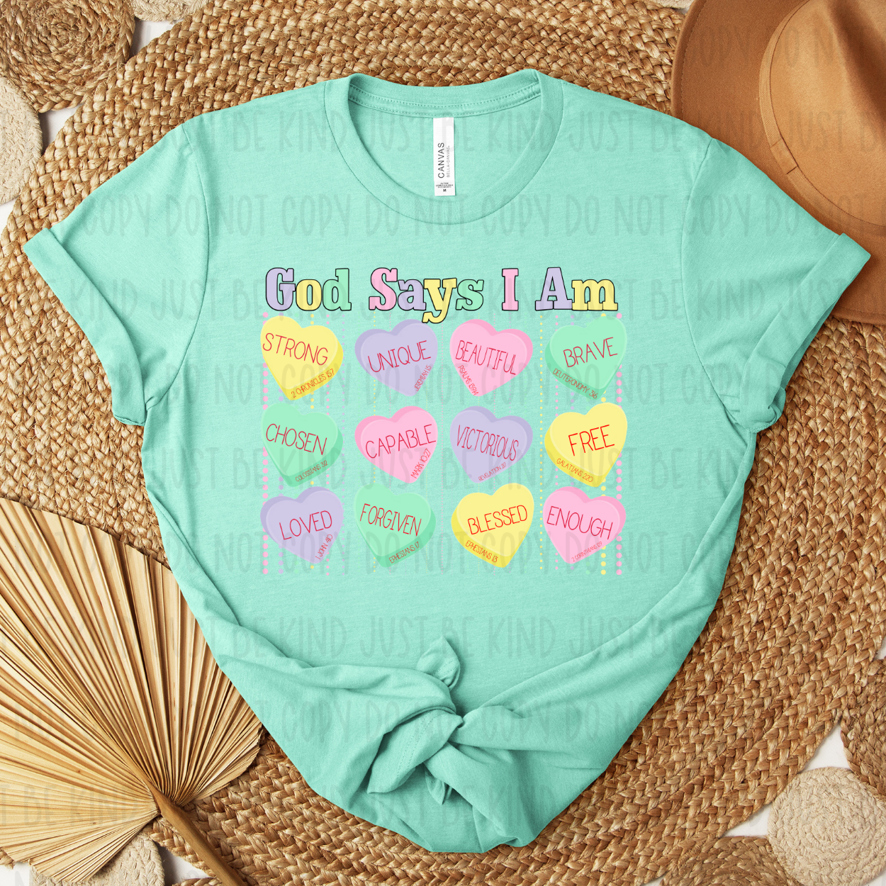 God Says I Am Strong, Unique, Brave DTF Print