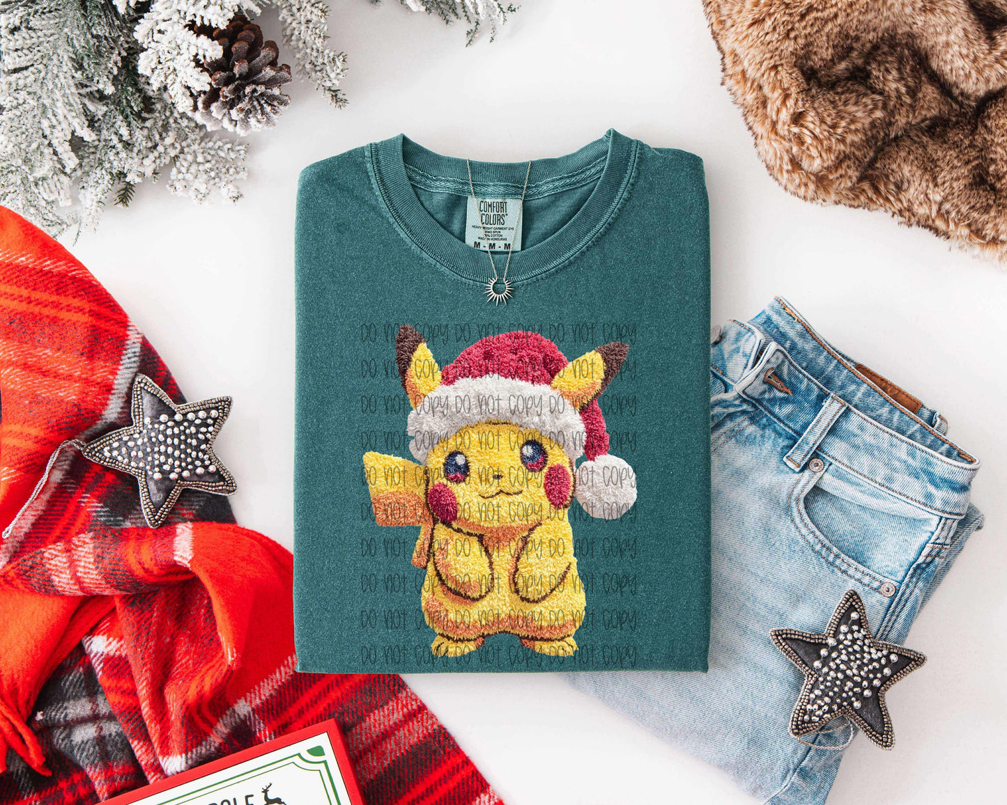 Christmas Pika Faux Yarn DTF Print