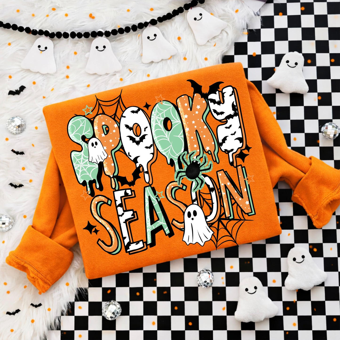 Spooky Season (Mint & Orange) DTF Print