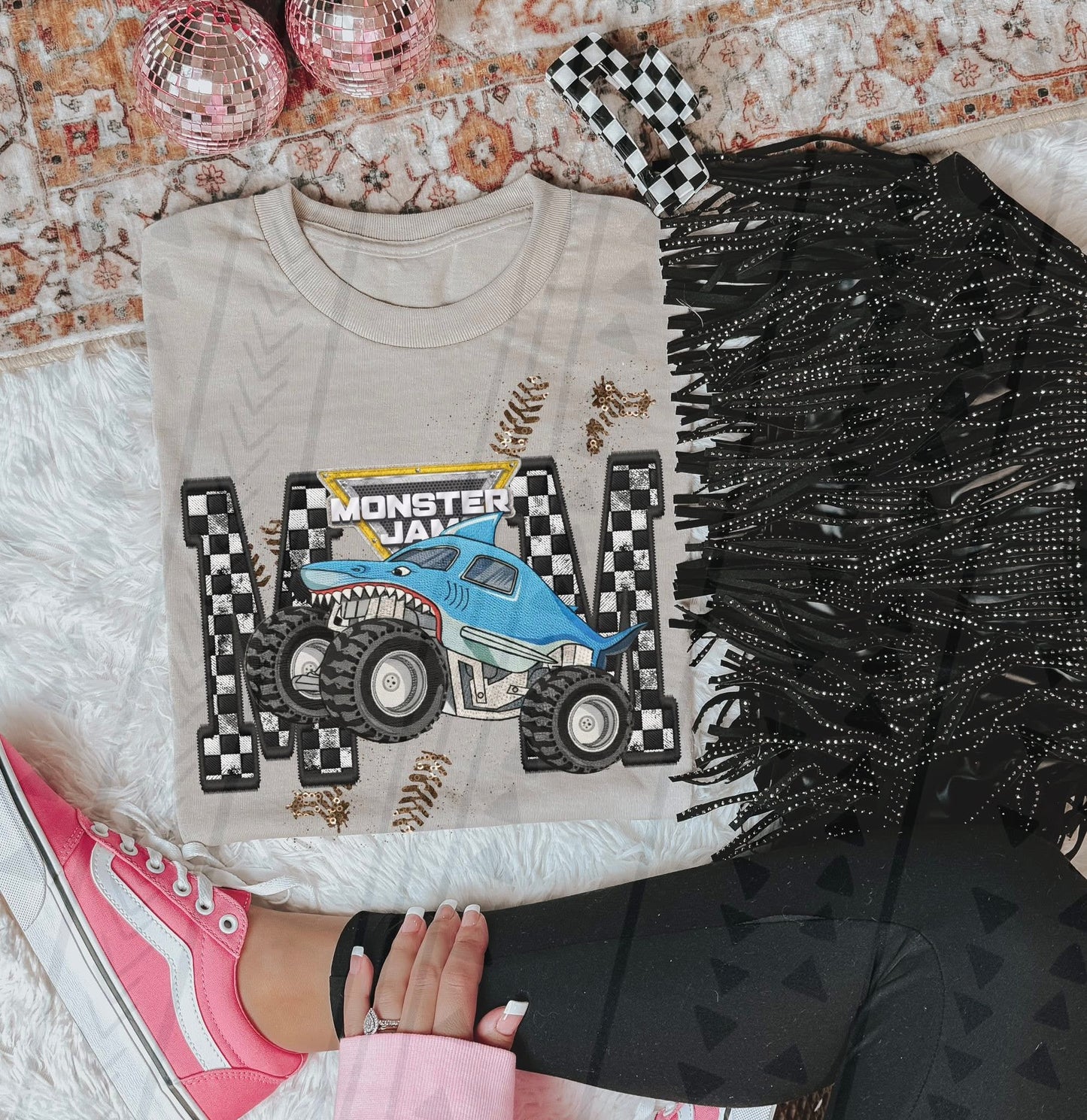 MJ Megalodon Mom Faux Embroidery DTF Prints