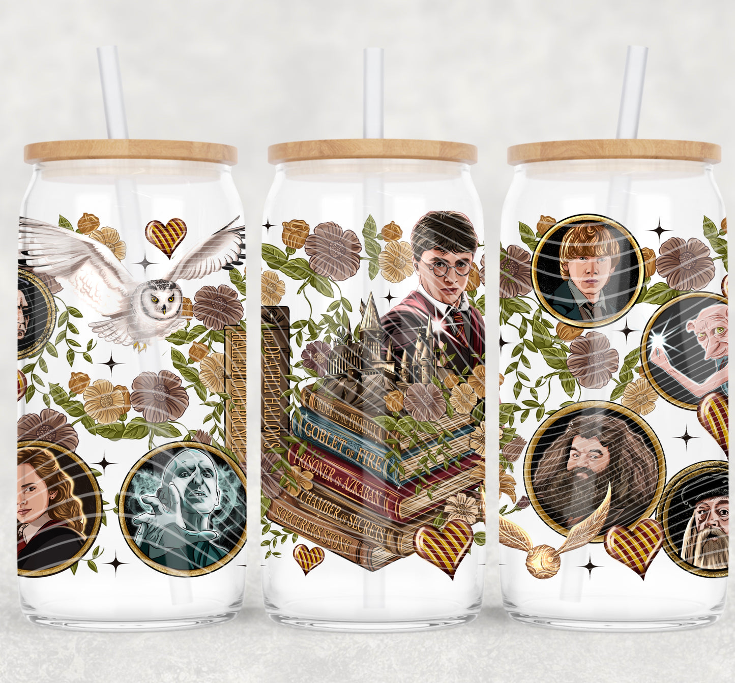 Wizard Books 16 oz Glass Can Wrap