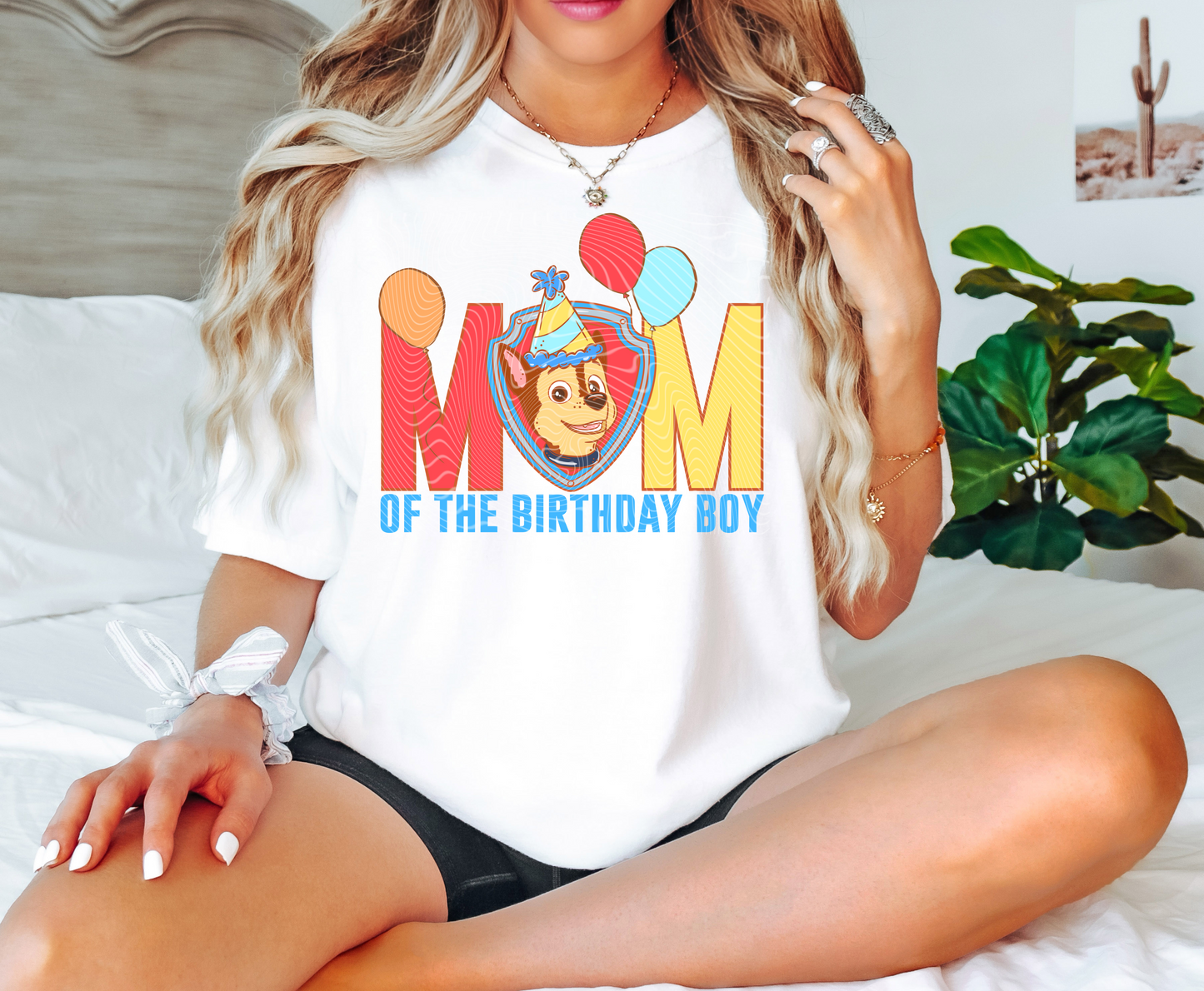 Mom of The Birthday Boy DTF Print
