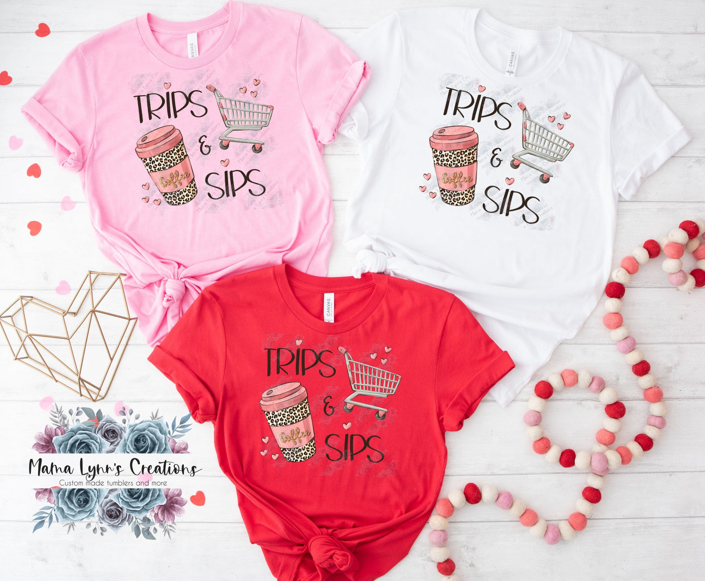 Pink Trips Valentine Sips DTF Print